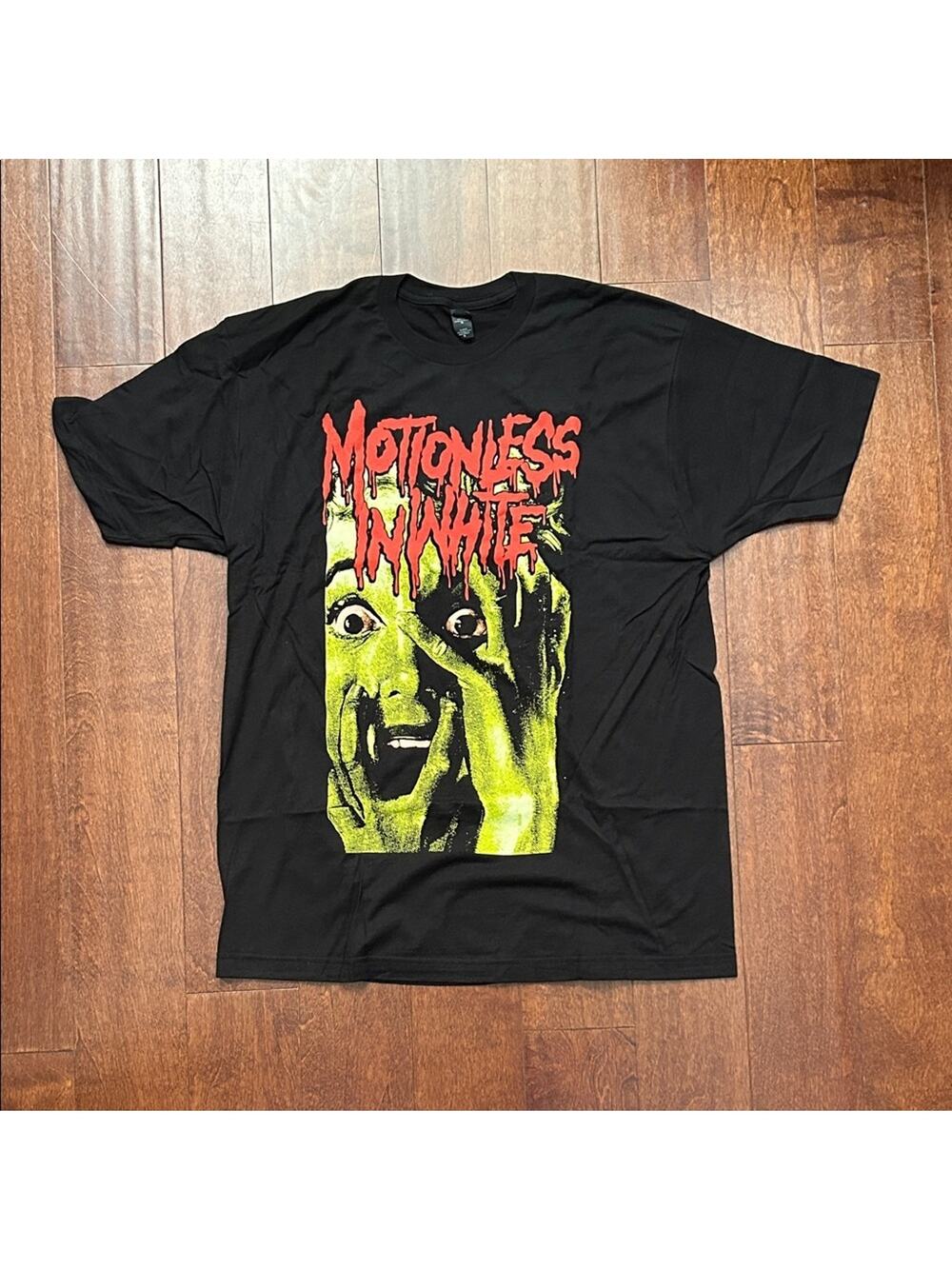 Motionless in White Black Graphic Band Tee, Size XL, NWOT